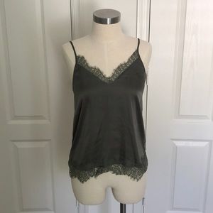 Green Lacey Tank Top